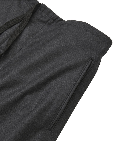 【AURALEE/オーラリー】WOOL FULLING FLANNEL DRAWSTRING PANTS 詳細画像 チャコールグレー 6