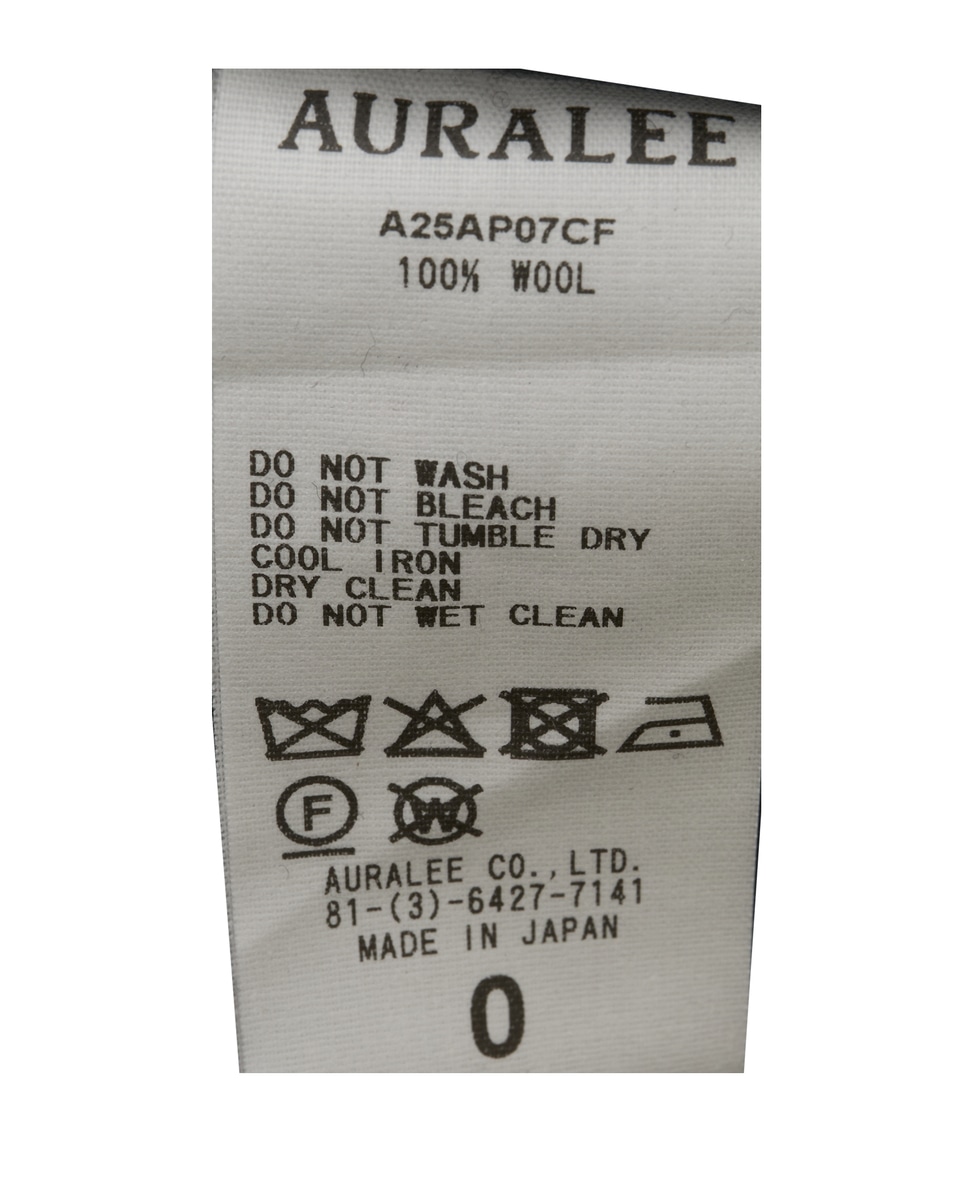 【AURALEE/オーラリー】WOOL FULLING FLANNEL DRAWSTRING PANTS 詳細画像 チャコールグレー 7