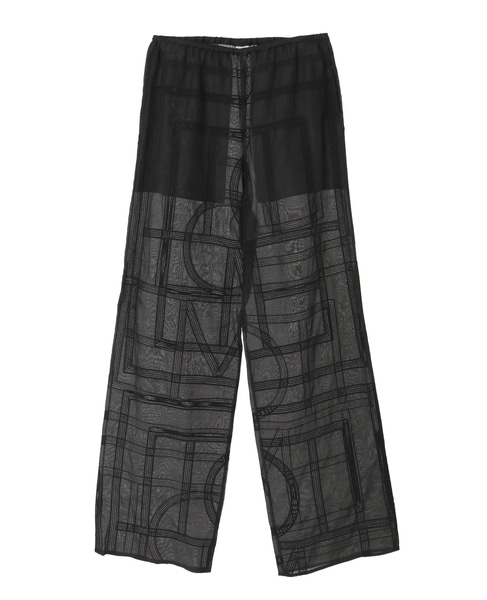 【TOTEME/トーテム】Monogram Crochet Pj Bottoms 詳細画像 ブラック 1
