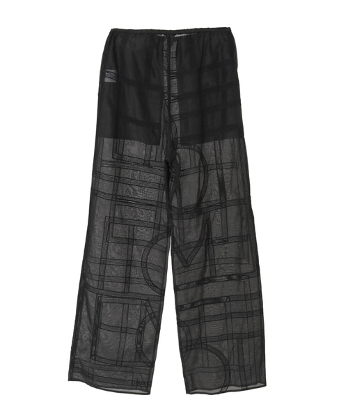 【TOTEME/トーテム】Monogram Crochet Pj Bottoms 詳細画像 ブラック 2