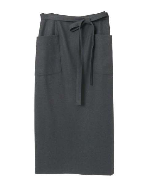【COGTHEBIGSMOKE/コグザビッグスモーク】MIRANDA WRAP SKIRT 詳細画像 チャコールグレー 1