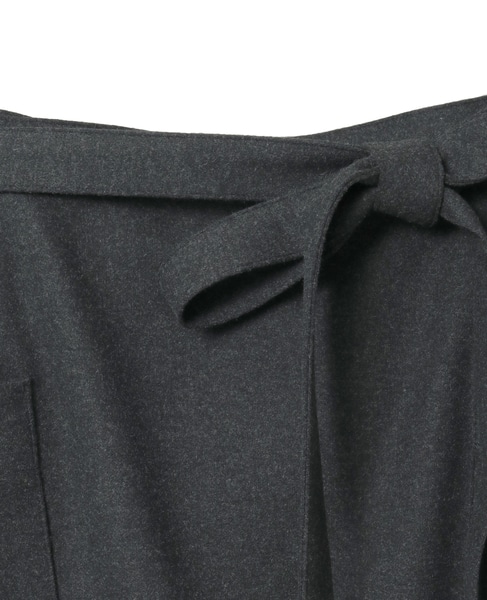 【COGTHEBIGSMOKE/コグザビッグスモーク】MIRANDA WRAP SKIRT 詳細画像 チャコールグレー 3