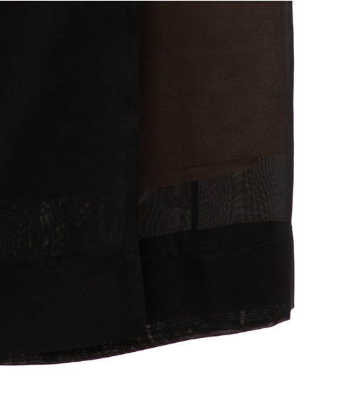 【CARVEN /カルヴェン】SK305-SHEER WRAP SKIRT 詳細画像 ブラック 4