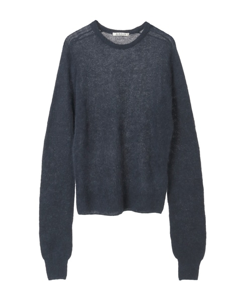 【AURALEE/オーラリー】BABY SURI ALPACA SHEER KNIT P/O 詳細画像 ネイビー 1