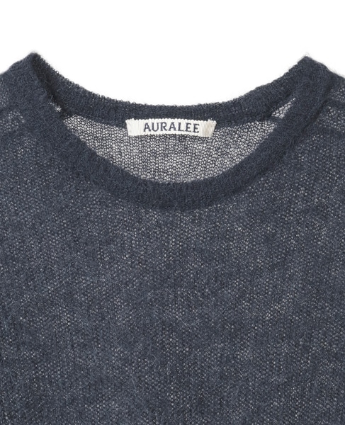 【AURALEE/オーラリー】BABY SURI ALPACA SHEER KNIT P/O 詳細画像 ネイビー 3