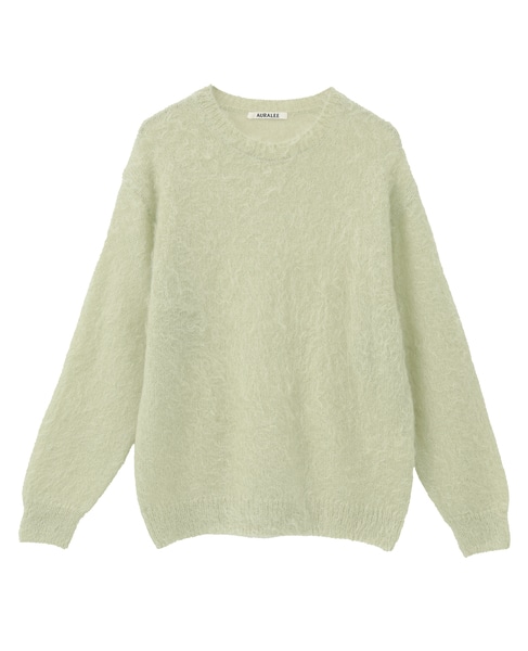 【AURALEE/オーラリー】*BRUSHED SUPER KID MOHAIR KNIT P/O 詳細画像 グリーン 1