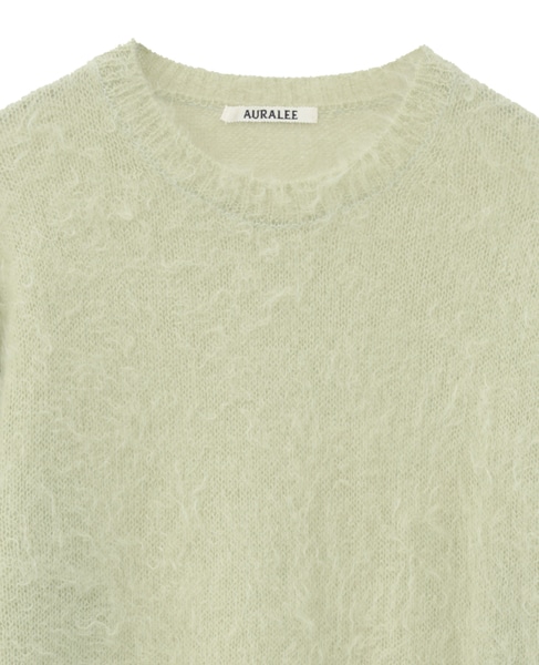 【AURALEE/オーラリー】*BRUSHED SUPER KID MOHAIR KNIT P/O 詳細画像 グリーン 3