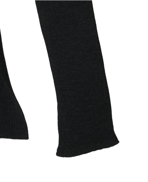 【AURALEE/オーラリー】SUPER FINE WOOL HIGH GAUGE RIB KNIT P/O 詳細画像 チャコールグレー 4