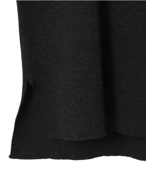 【AURALEE/オーラリー】SUPER FINE WOOL HIGH GAUGE RIB KNIT P/O 詳細画像 チャコールグレー 5