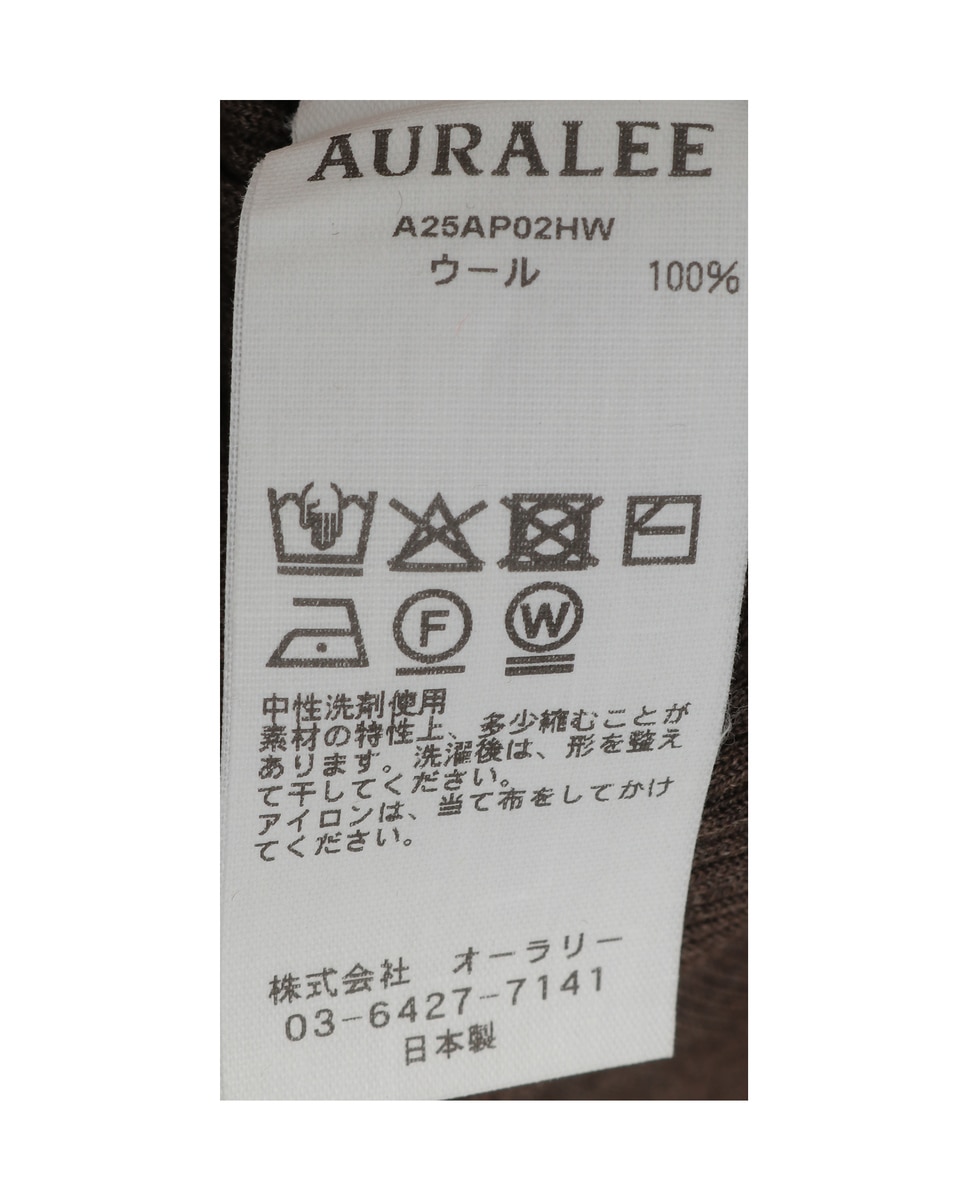 【AURALEE/オーラリー】SUPER FINE WOOL HIGH GAUGE RIB KNIT P/O 詳細画像 チャコールグレー 5