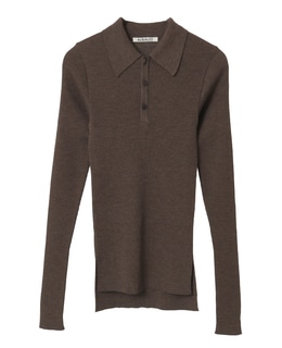 【AURALEE/オーラリー】SUPER FINE WOOL HIGH GAUGE RIB KNIT POLO