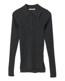 【AURALEE/オーラリー】SUPER FINE WOOL HIGH GAUGE RIB KNIT POLO