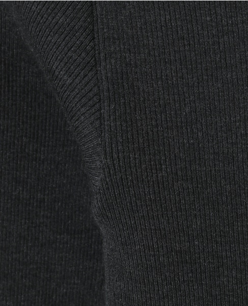 【AURALEE/オーラリー】SUPER FINE WOOL HIGH GAUGE RIB KNIT POLO 詳細画像 チャコールグレー 6