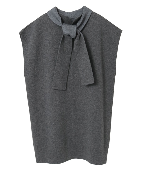 【CARVEN /カルヴェン】KN312-SCARF VEST 詳細画像 チャコールグレー 2