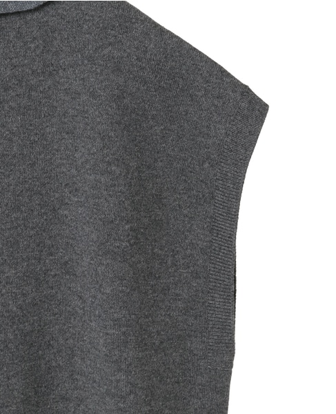 【CARVEN /カルヴェン】KN312-SCARF VEST 詳細画像 チャコールグレー 5