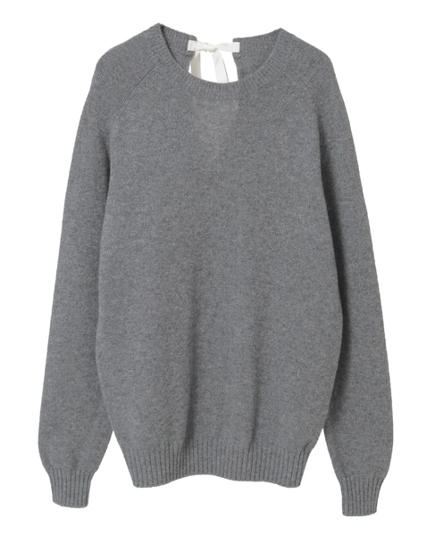 【CARVEN /カルヴェン】KN250-KNIT TOP-TIE-BACK JUMPER 詳細画像 杢グレー 1