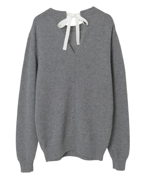 【CARVEN /カルヴェン】KN250-KNIT TOP-TIE-BACK JUMPER 詳細画像 杢グレー 2