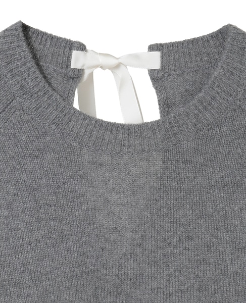 【CARVEN /カルヴェン】KN250-KNIT TOP-TIE-BACK JUMPER 詳細画像 杢グレー 3