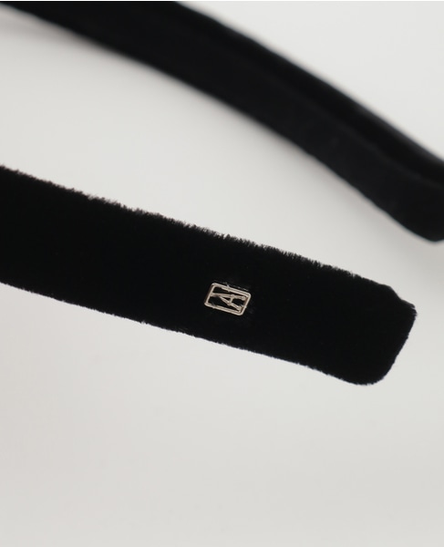 【ALEXANDRE DE PARIS/ アレクサンドル ドゥ パリ 】ベロアカチューシャ1cm 詳細画像 ブラック 3