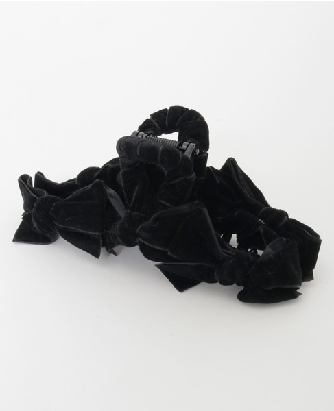 【TRESSE /トレス】velvet Ruban Clip in Black 詳細画像 ブラック 2