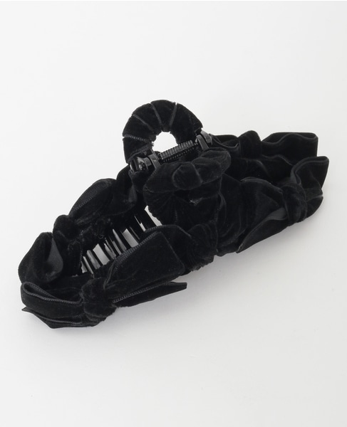 【TRESSE /トレス】velvet Ruban Clip in Black 詳細画像 ブラック 4