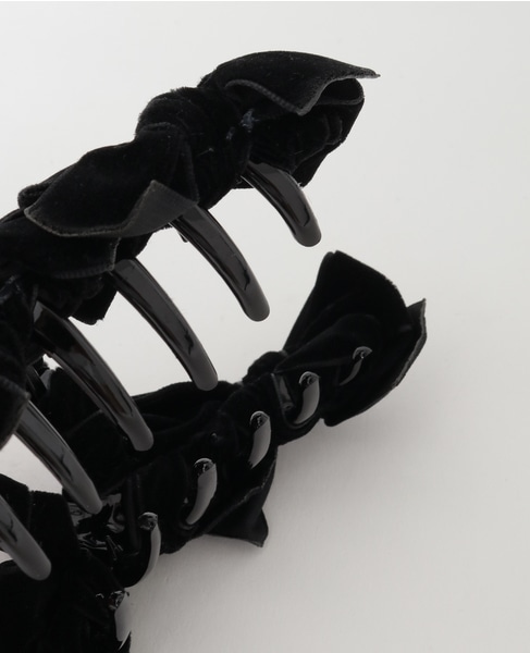 【TRESSE /トレス】velvet Ruban Clip in Black 詳細画像 ブラック 7