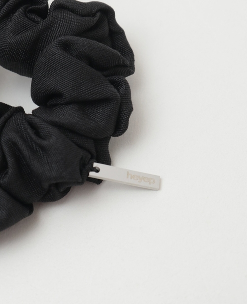 【heyep】Medium Metal Ball Silk Scrunchie 詳細画像 ブラック 3