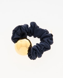 《別注》【heyep】Medium Metal Ball Silk Scrunchie NAVY