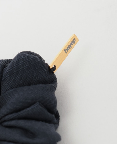 《別注》【heyep】Medium Metal Ball Silk Scrunchie NAVY 詳細画像 ネイビー 6