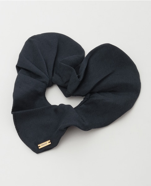《別注》【heyep /ヘイップ】Silk Heart Scrunchie-Medium NAVY 詳細画像 ネイビー 1