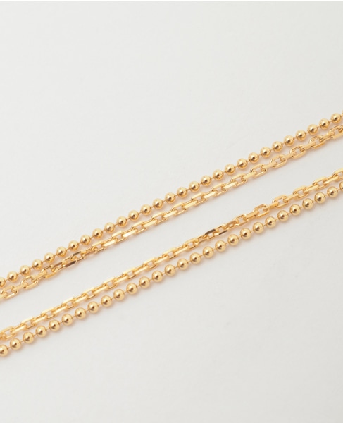 【MARIHA/マリハ】Silent Rain ネックレス 2連(ボールxレクタングル) SV(K18P) 40cm 詳細画像 ゴールド 6