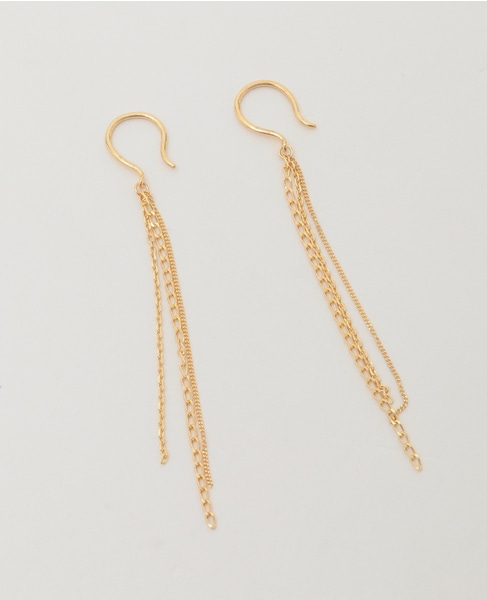 【MARIHA/マリハ】雨音 ピアス SV(K18P) 5cm 詳細画像 ゴールド 1