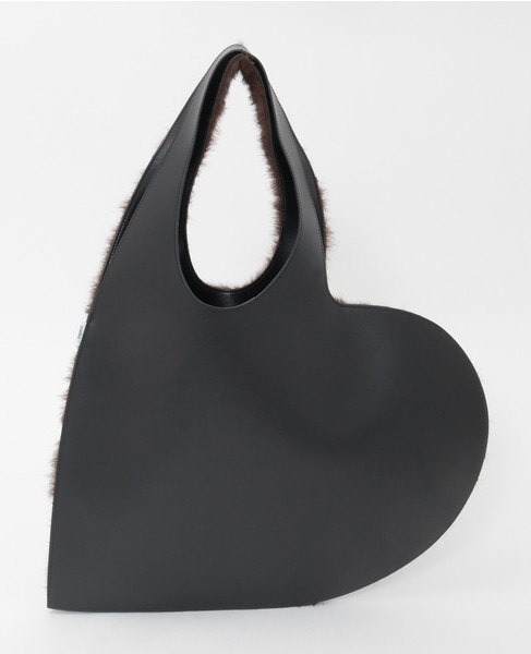【coperni /コペルニ 】FAUX FUR HEART TOTE 詳細画像 ブラウン 3