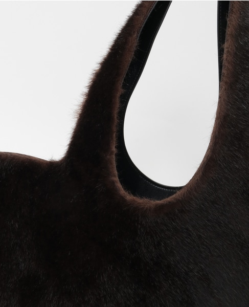 【coperni /コペルニ 】FAUX FUR HEART TOTE 詳細画像 ブラウン 4