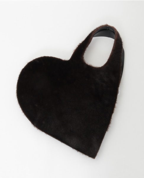 【coperni /コペルニ 】FAUX FUR HEART TOTE 詳細画像 ブラウン 8