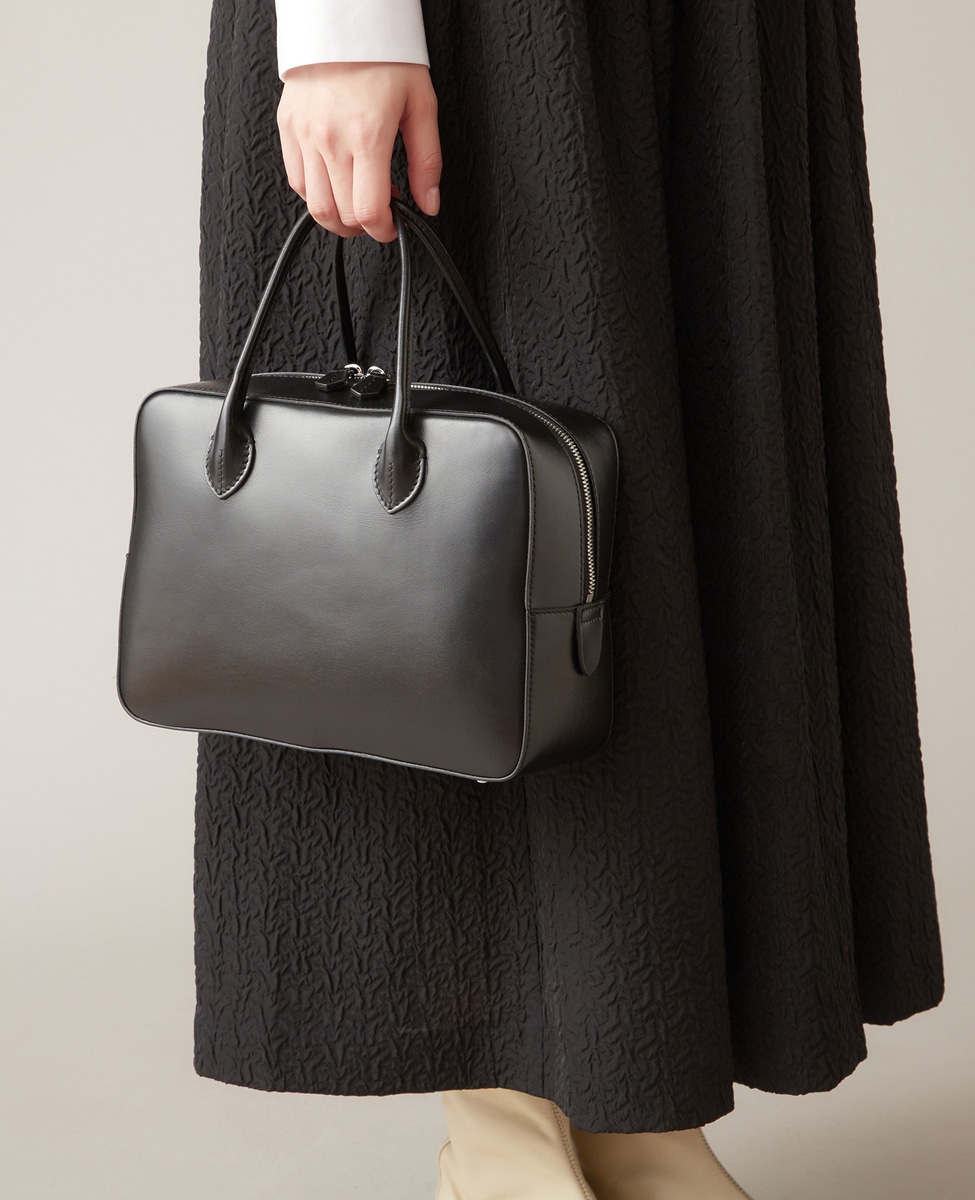 MAISON CANAU メゾンカナウ ボックスボストンバッグ Mサイズ レザー