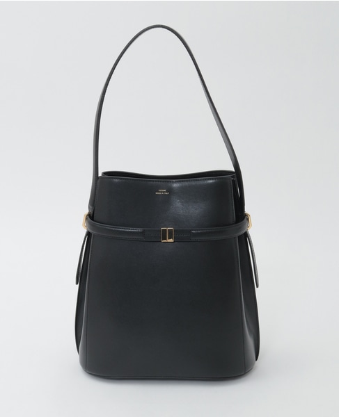 【TOTEME/トーテム】Belted Leather Bucket Bag 詳細画像 ブラック 1