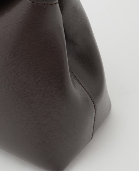 【TOTEME/トーテム】T-Lock leather clutch 詳細画像 ブラウン 6