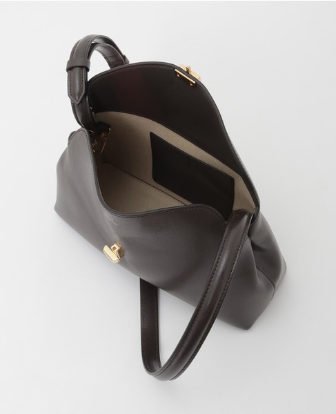 【TOTEME/トーテム】T-Lock leather clutch 詳細画像 ブラウン 8