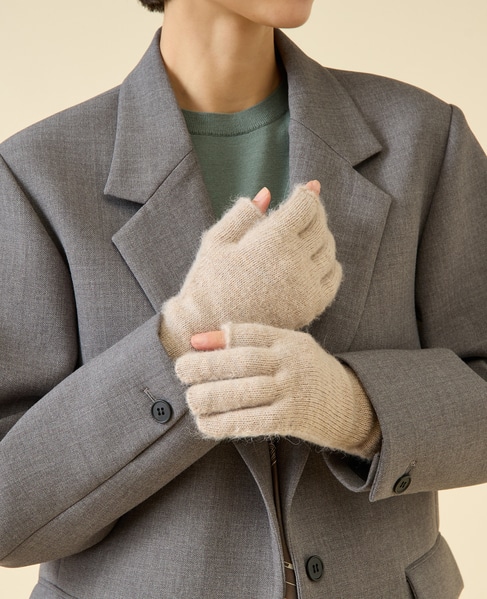 【ALPO/アルポ】カシミヤロンググローブ 詳細画像 ベージュ 1