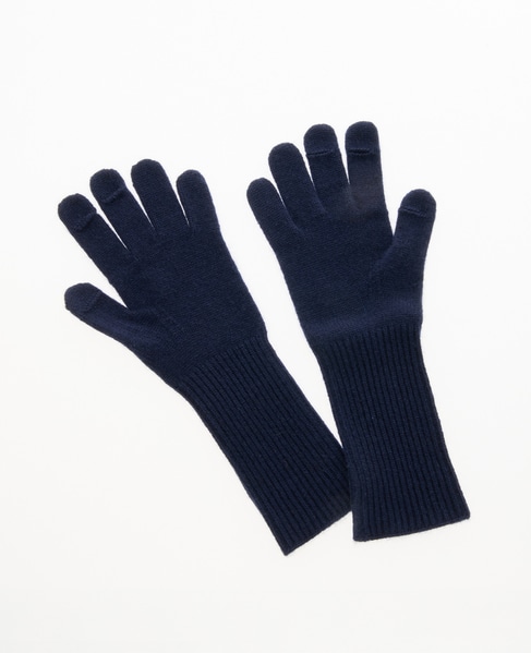 【WANDERUNG/ワンデルング 】Pure Casgmere100% 5finger glove（一部別注カラー） 詳細画像 ネイビー 2