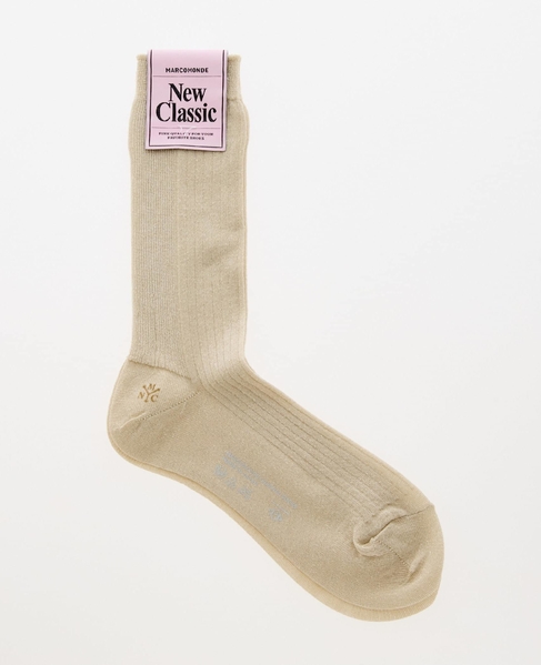 【MARCOMONDE/マルコモンド】switching rib glitter socks 24 詳細画像 アイボリー 1