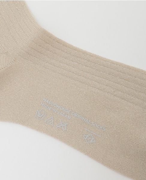 【MARCOMONDE/マルコモンド】switching rib glitter socks 24 詳細画像 アイボリー 11