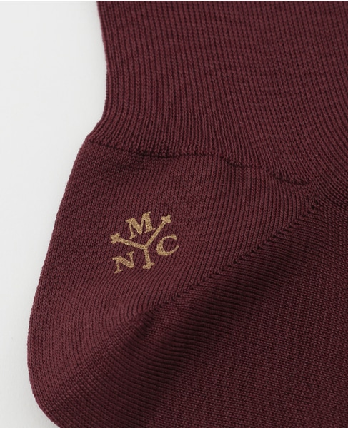 【MARCOMONDE/マルコモンド】fine gauge cotton ribbed socks 23 詳細画像 ボルドー 10