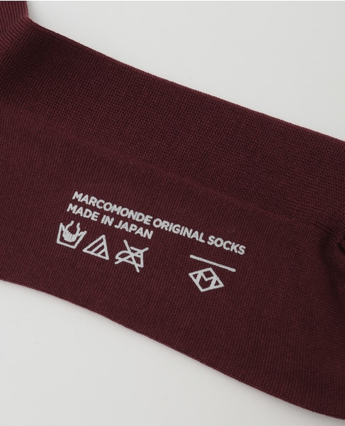 【MARCOMONDE/マルコモンド】fine gauge cotton ribbed socks 23 詳細画像 ボルドー 11