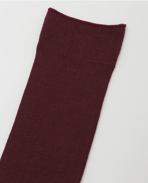 【MARCOMONDE/マルコモンド】fine gauge cotton ribbed socks 23 詳細画像 ボルドー 7