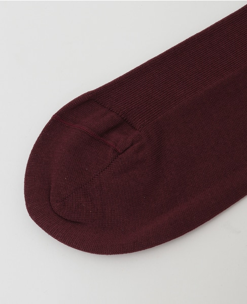 【MARCOMONDE/マルコモンド】fine gauge cotton ribbed socks 23 詳細画像 ボルドー 9