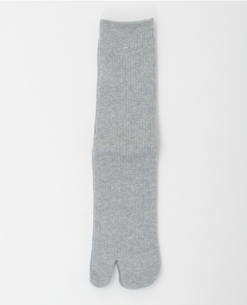 【MARCOMONDE/マルコモンド】basic ribbed cotton short tabi socks 14 詳細画像 グレー 1