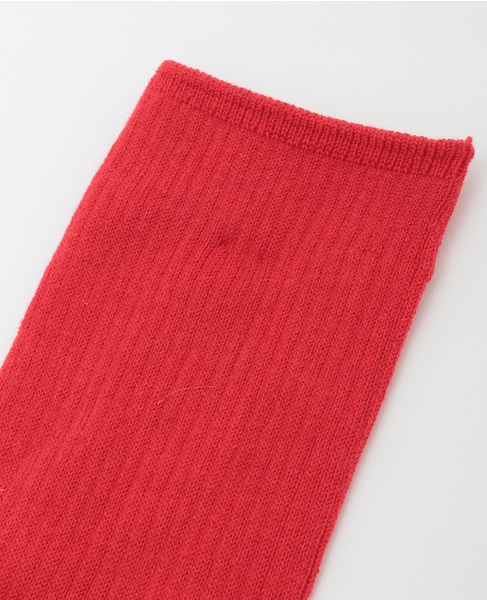 【MARCOMONDE/マルコモンド】basic ribbed cotton short tabi socks 14 詳細画像 レッド 3