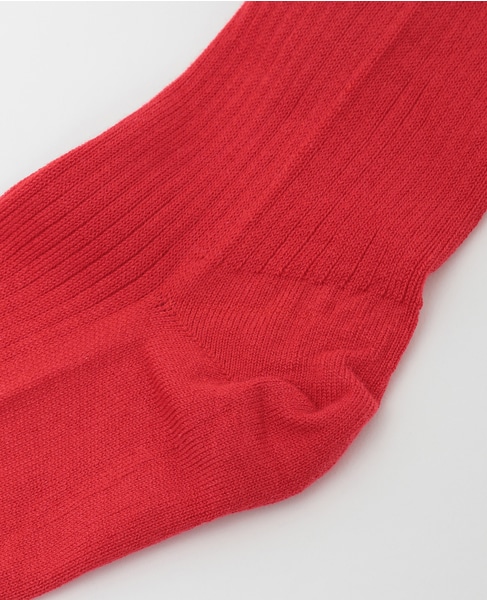 【MARCOMONDE/マルコモンド】basic ribbed cotton short tabi socks 14 詳細画像 レッド 4